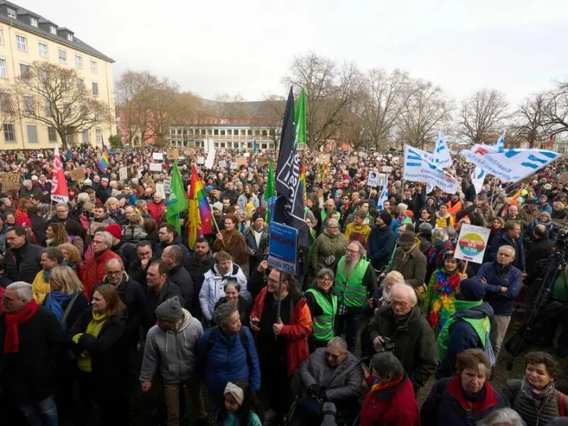 Demonstrationen gegen rechts in Mainz
