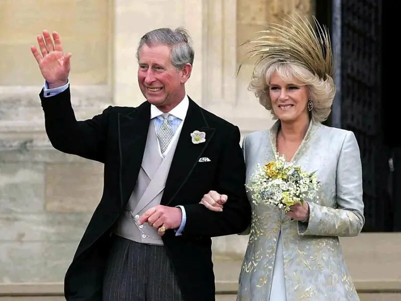Königin Camilla bei ihrer Hochzeit mit Charles