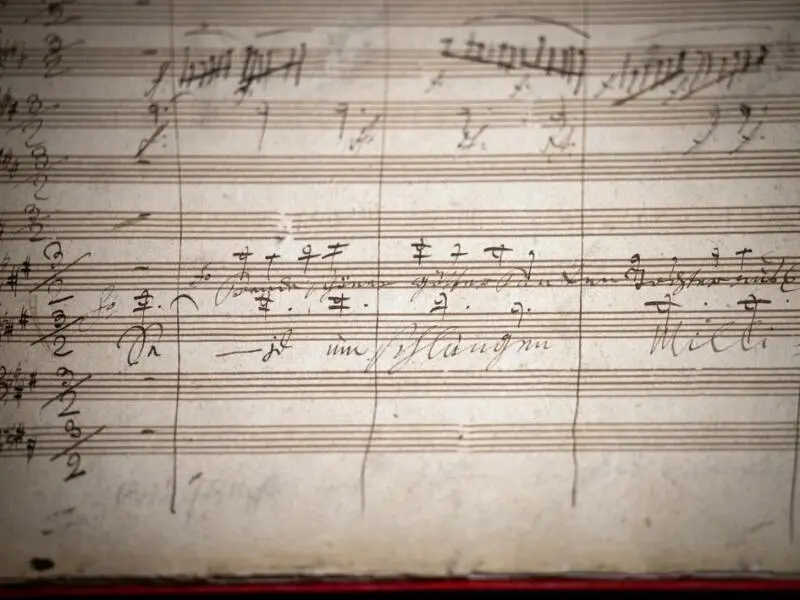 Autograph der 9. Sinfonie von Beethoven