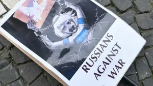 Free Russians demonstriert auf dem Odeonsplatz