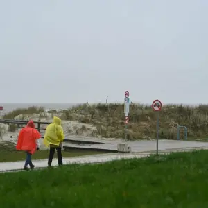 Schlechtes Wetter an der Nordseeküste