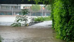 Straßensperrungen nach schweren Regenfällen
