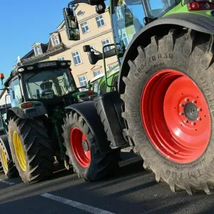 Bauernprotest mit Traktoren