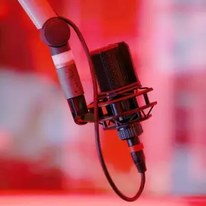 Mikrofon in einem Audiostudio