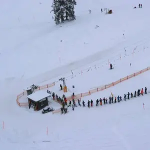 Wintersportler am Nebelhorn