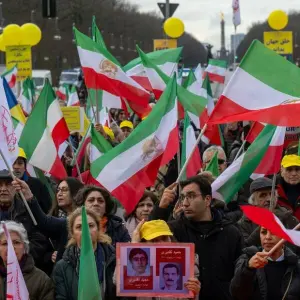 Demonstration gegen iranische Regierung in Berlin