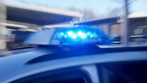 Polizei mit Blaulicht