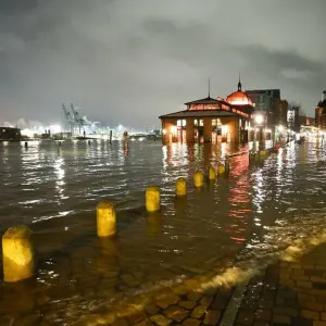 Sturmflut in Hamburg