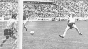 Schnellinger-Tor im WM-Halbfinale 1970 Deutschland gegen Italien