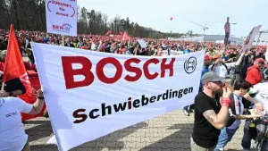 Kundgebung bei Bosch in Gerlingen