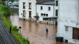 Hochwasser im Saarland - Lebach