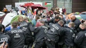 Protest an der Freien Universität Berlin