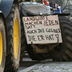 Landwirte demonstrieren in Magdeburg
