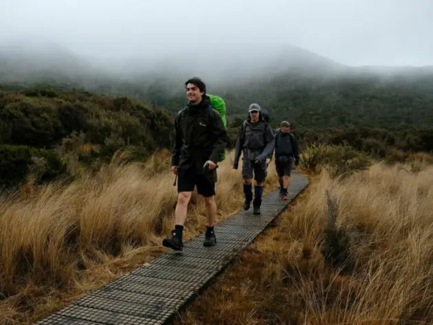 Bohlenweg auf dem Heaphy Track in Neuseeland
