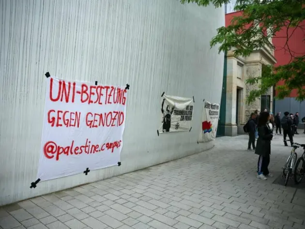 Protest an der Uni Leipzig