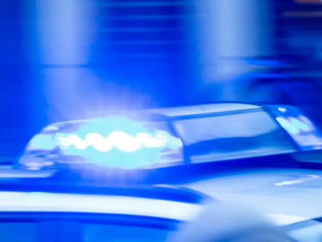 Polizeieinsatz mit Blaulicht