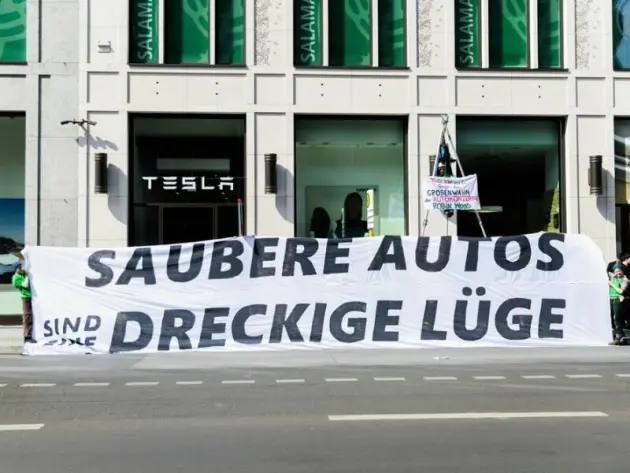 Protest gegen Tesla-Erweiterung