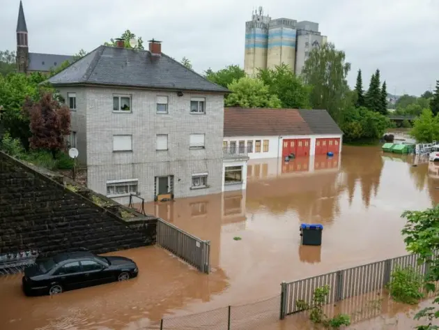 Hochwasser im Saarland - Lebach