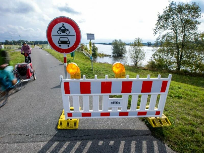 Erhöhte Pegelstände an der Elbe