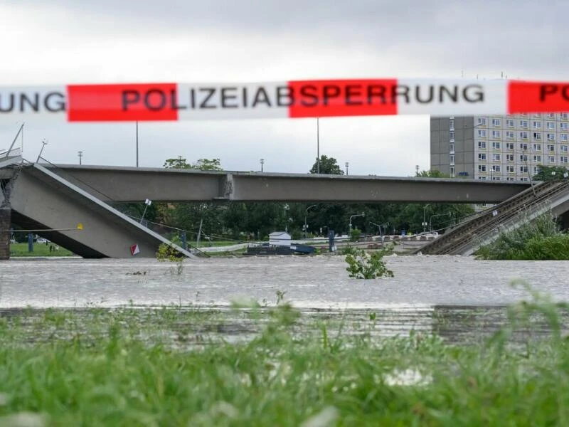 Erwartetes Hochwasser in Sachsen - Dresden