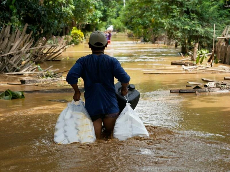 Überschwemmung in Myanmar