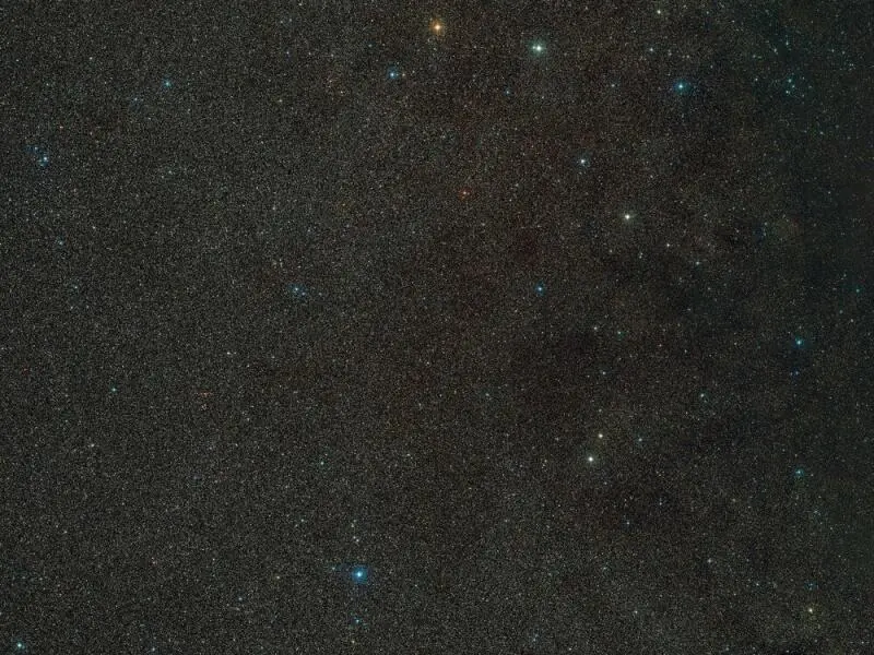 Aufnahme der Himmelsregion um schwarzes Loch BH3