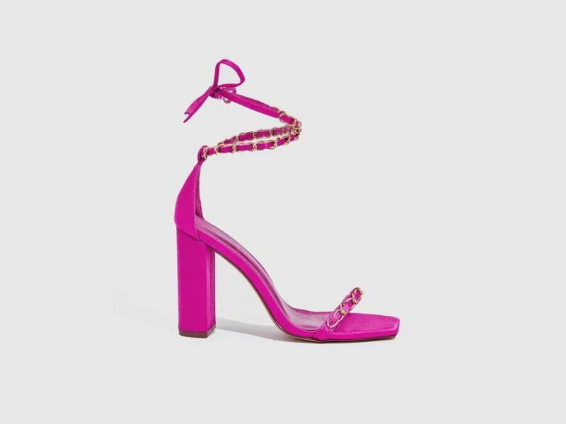 Pinke High-Heel-Sandalette