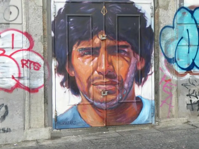 Graffiti mit Diego Maradona