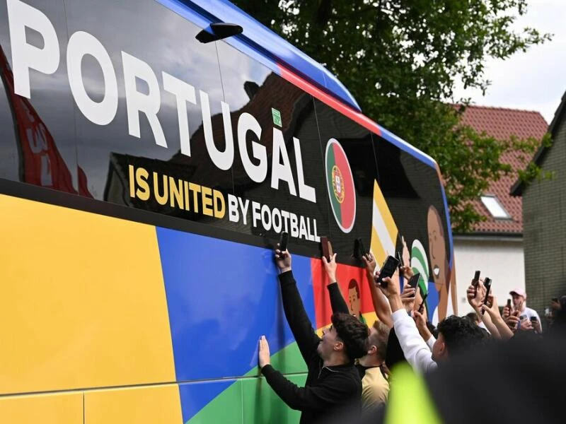 Portugals Mannschaftsbus