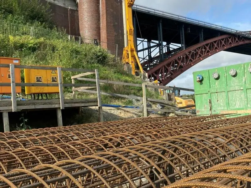 Bau der neuen Levensauer Hochbrücke