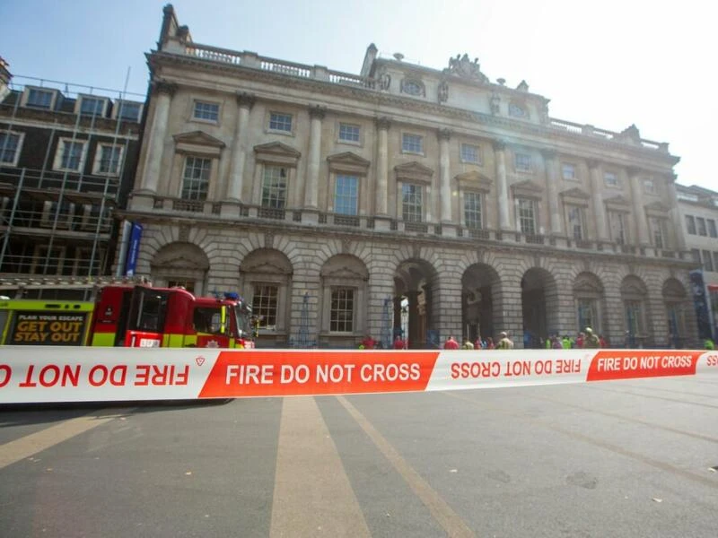 Brand im Somerset House in London