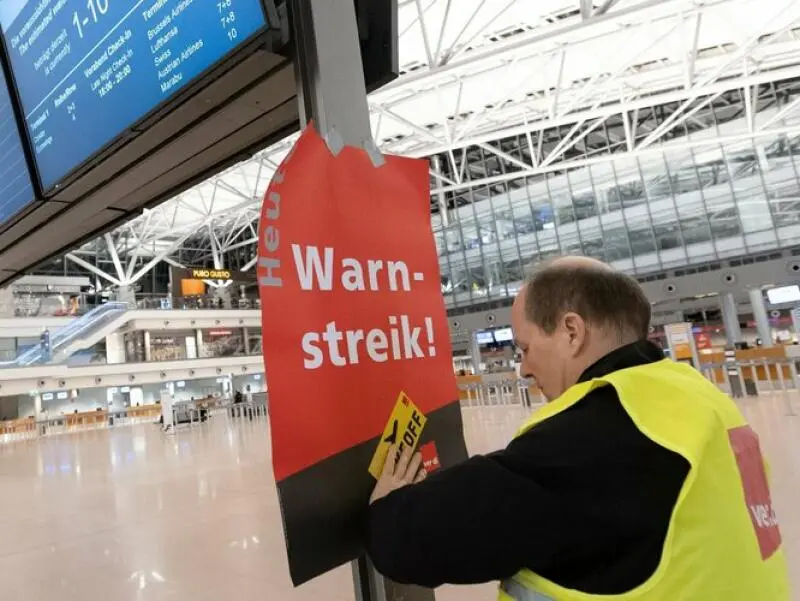 Verdi-Warnstreiks im Luftverkehr - Hamburg