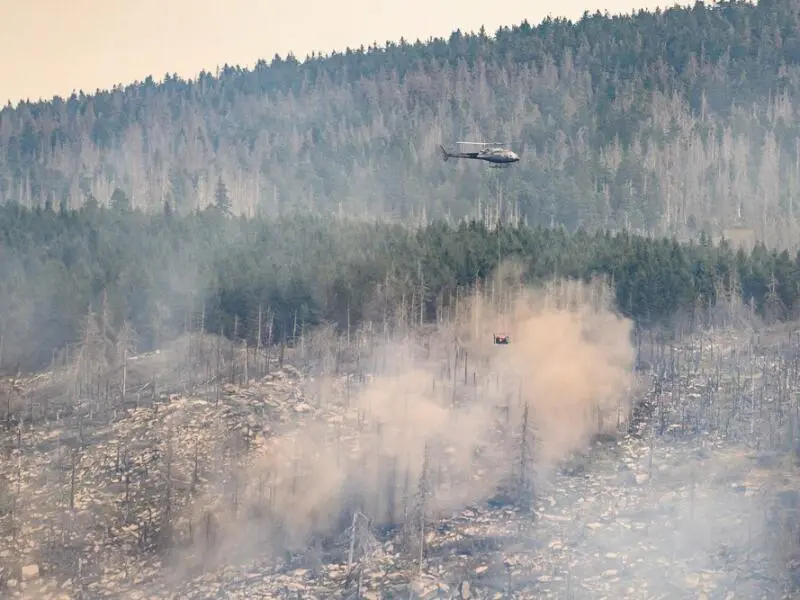 Großbrand am Brocken im Harz