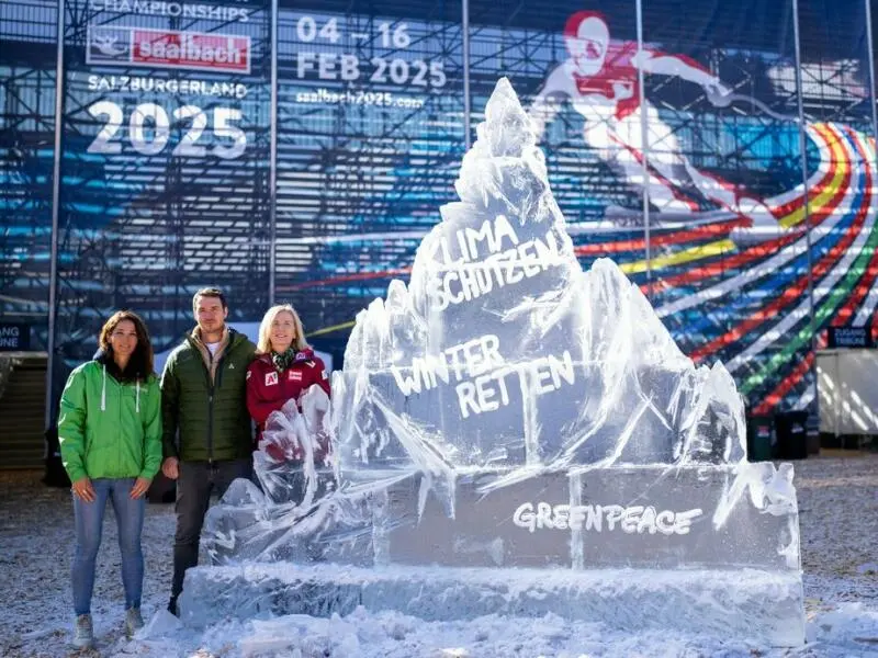 Ski alpin - Greenpeace Aktion