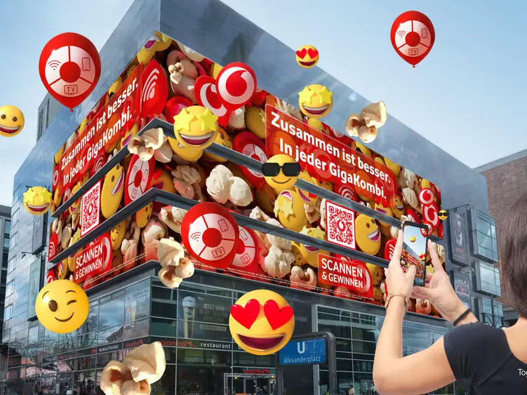 Vodafones GigaKombi-Kampagne wird zum AR-Erlebnis: Entdecke die interaktiven Riesenposter und gewinne täglich tolle Preise