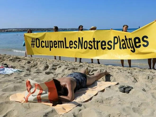 Protest gegen Massentourismus auf Mallorca