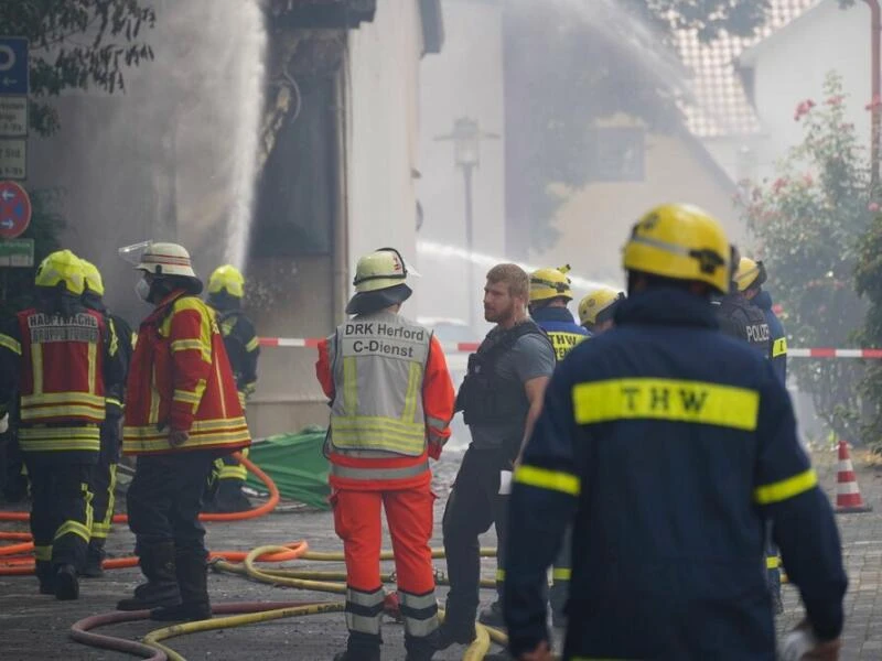 Brand in Bar in Herford