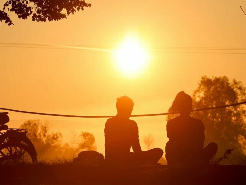 Meditation im Sonnenaufgang