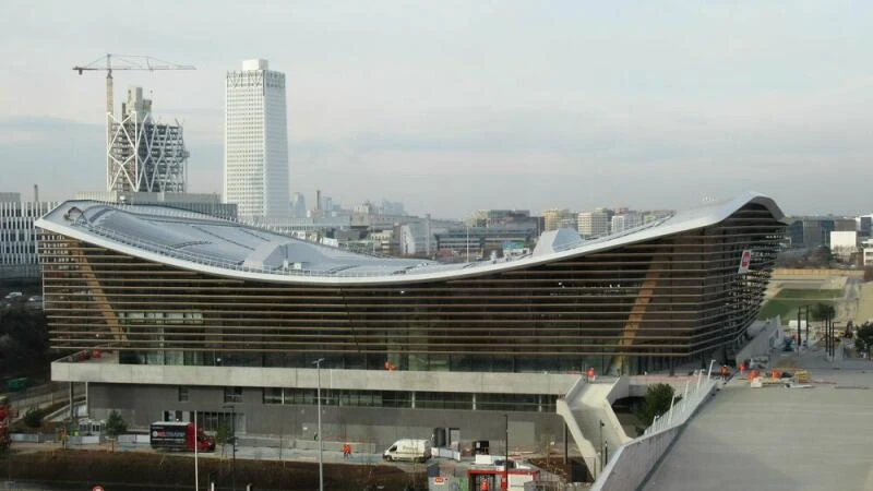 Blick vom Stade de France auf das Centre Aquatique Olympique