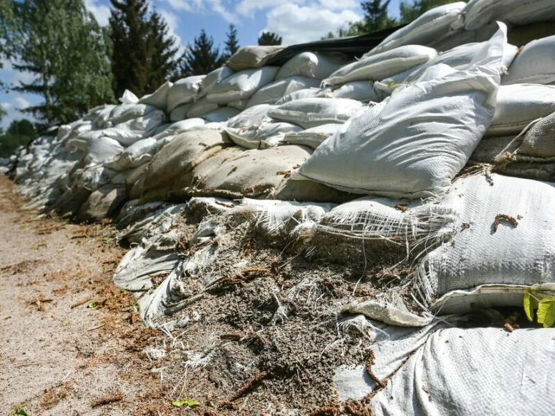 Überreste nach dem Hochwasser