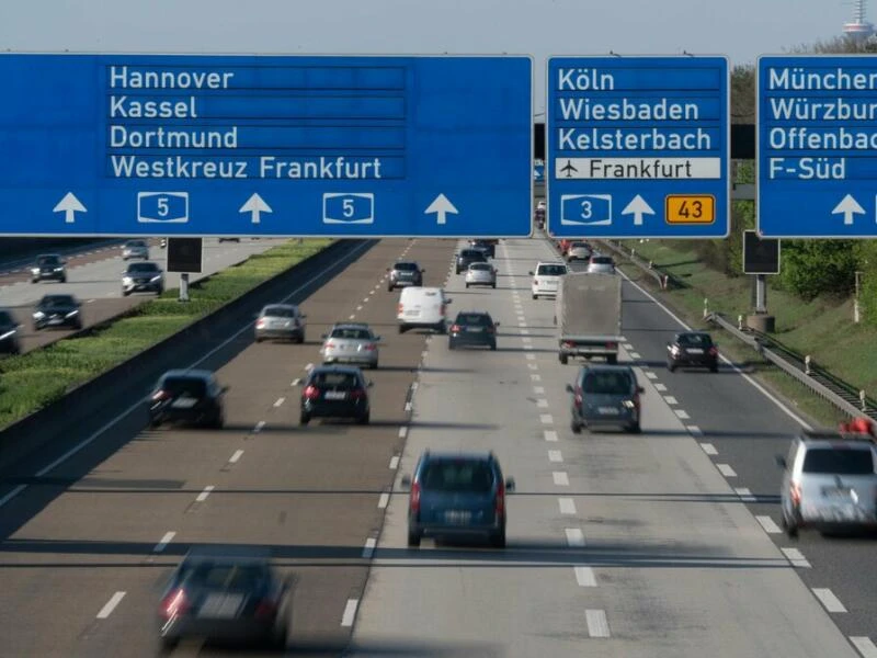 Autobahn A5 Frankfurter Kreuz