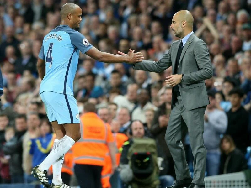 Vincent Kompany und Pep Guardiola