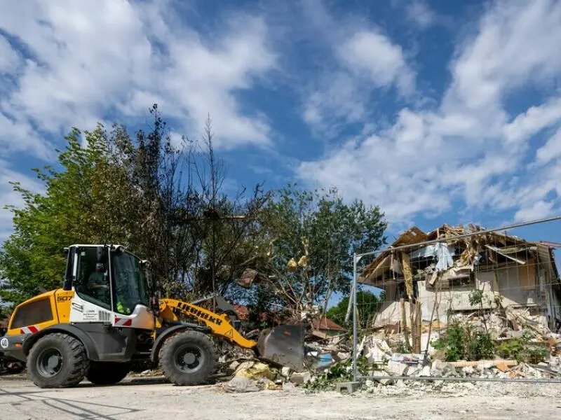 Reihenhaus in Memmingen eingestürzt