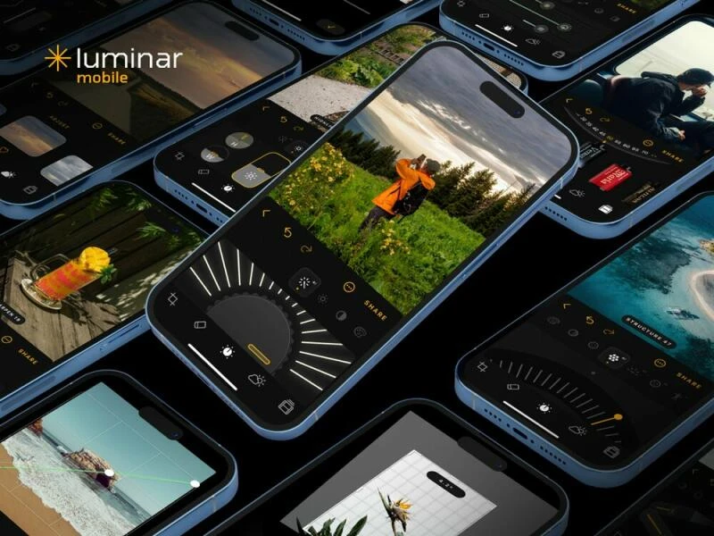 Luminar Mobile App auf einem Smartphone