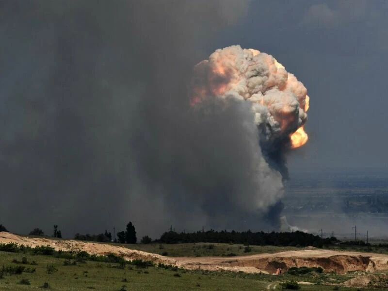 Munition explodiert auf russischem Militärgelände auf der Krim