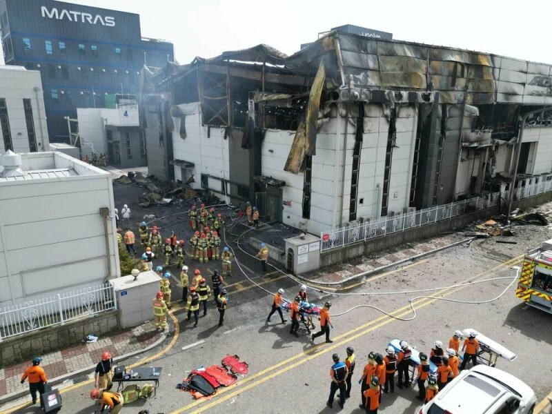 Fabrikbrand in Südkorea