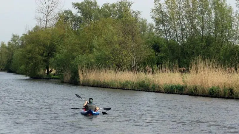 Ein Paddler auf der Linge