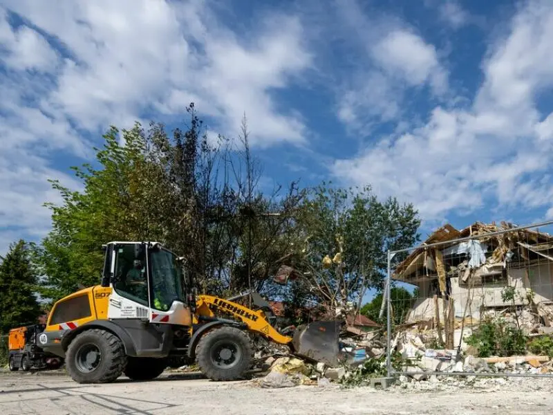 Reihenhaus in Memmingen eingestürzt