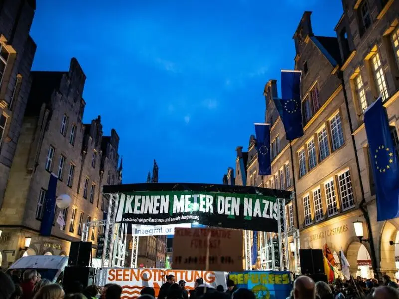 Proteste gegen AfD-Neujahrsempfang in Münster