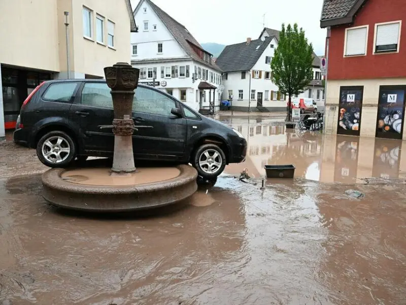 Hochwasser in Baden-Württemberg - Rudersberg
